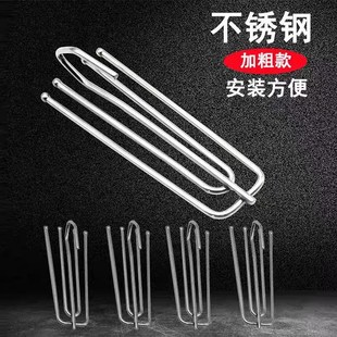 加粗不锈钢四爪钩窗帘布叉挂勾配件布带钩子四叉布钩轨道钩挂环钩