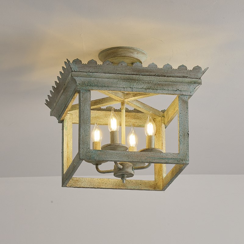 法式乡村复古木质鸟笼吸顶灯温馨卧室主灯餐厅民宿设计师艺术灯具