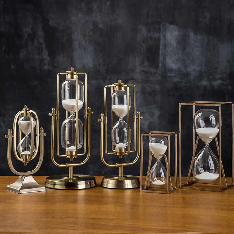 地球仪时间沙漏计时器摆件创意个性生日礼物客厅办公桌家居装饰品