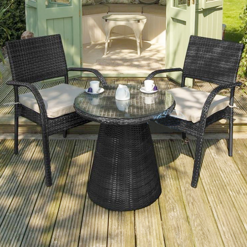 户外露天餐椅阳台藤椅三五件套组合现代靠背椅家具花园庭院藤桌椅