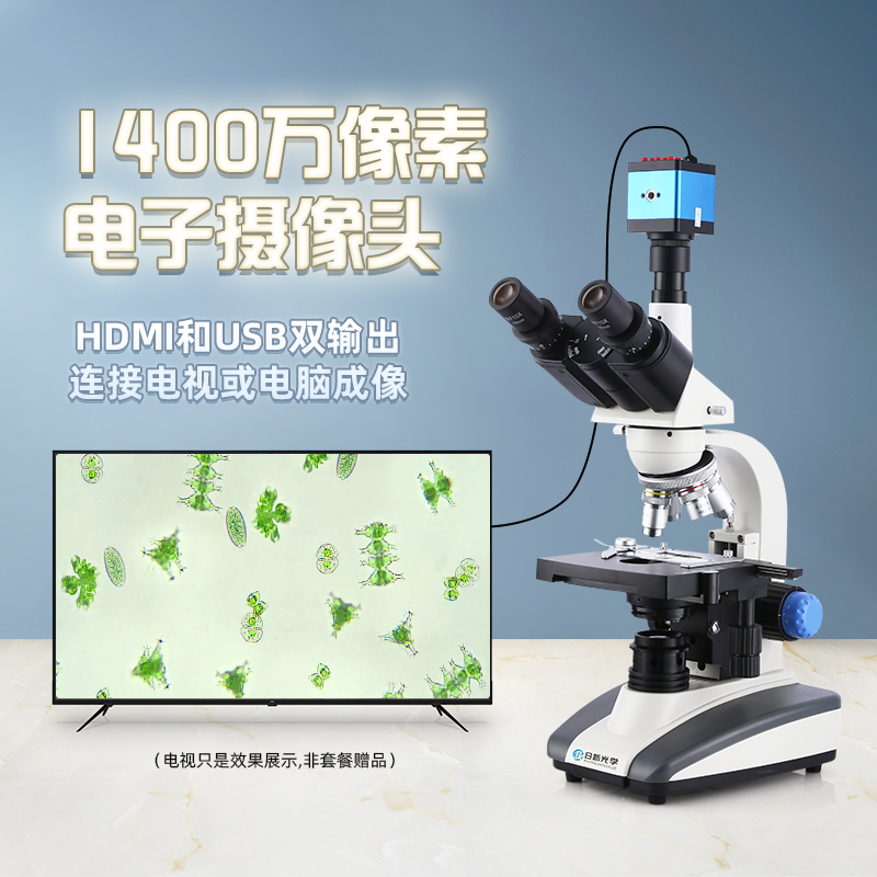 成日新光XSP2CA双目三目高清光学显微镜生物1600X中学生水产养殖