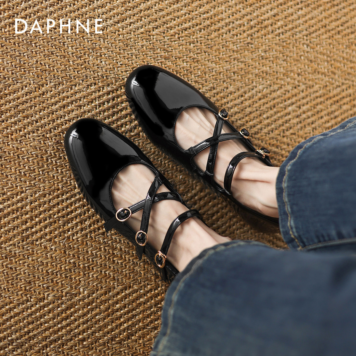 达芙妮银色单鞋女2026新款春季芭蕾玛丽珍鞋法式平底配裙子小皮鞋,女鞋,浅口单鞋,淘宝优惠券,粉丝福利购,淘宝优惠卷