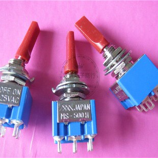 6MM进口日本三山 MS-500H电源钮子开关6脚3档摇头拨动开关6A125V