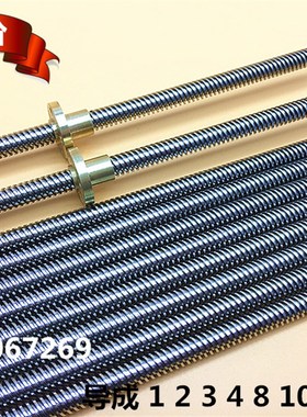 304不锈钢T8梯形丝杆T8 T6 T5 T10 stainless steel lead  screw