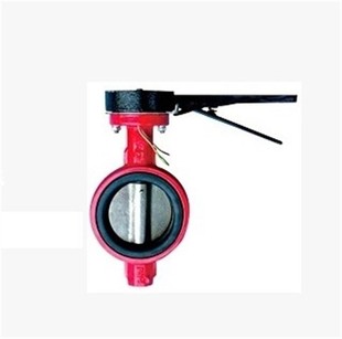 XD71X 消防新号蝶阀手柄对夹信号蝶阀DN40 50 65 80 100 150 200