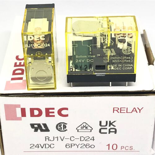 IDEC正品和泉RJ1V-C-D24薄型继电器RJ1vCDC24V 1开1闭5脚焊接PCB