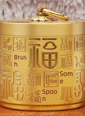 黄铜汽车烟灰缸家庭办公车盖压花祥云白富烟灰缸铜工艺品装饰品