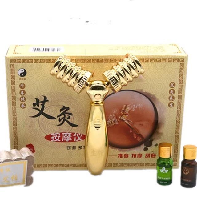 艾灸推拿器推拿仪按摩滚轮全身艾灸棒手握滚动式颈椎理疗仪随身灸