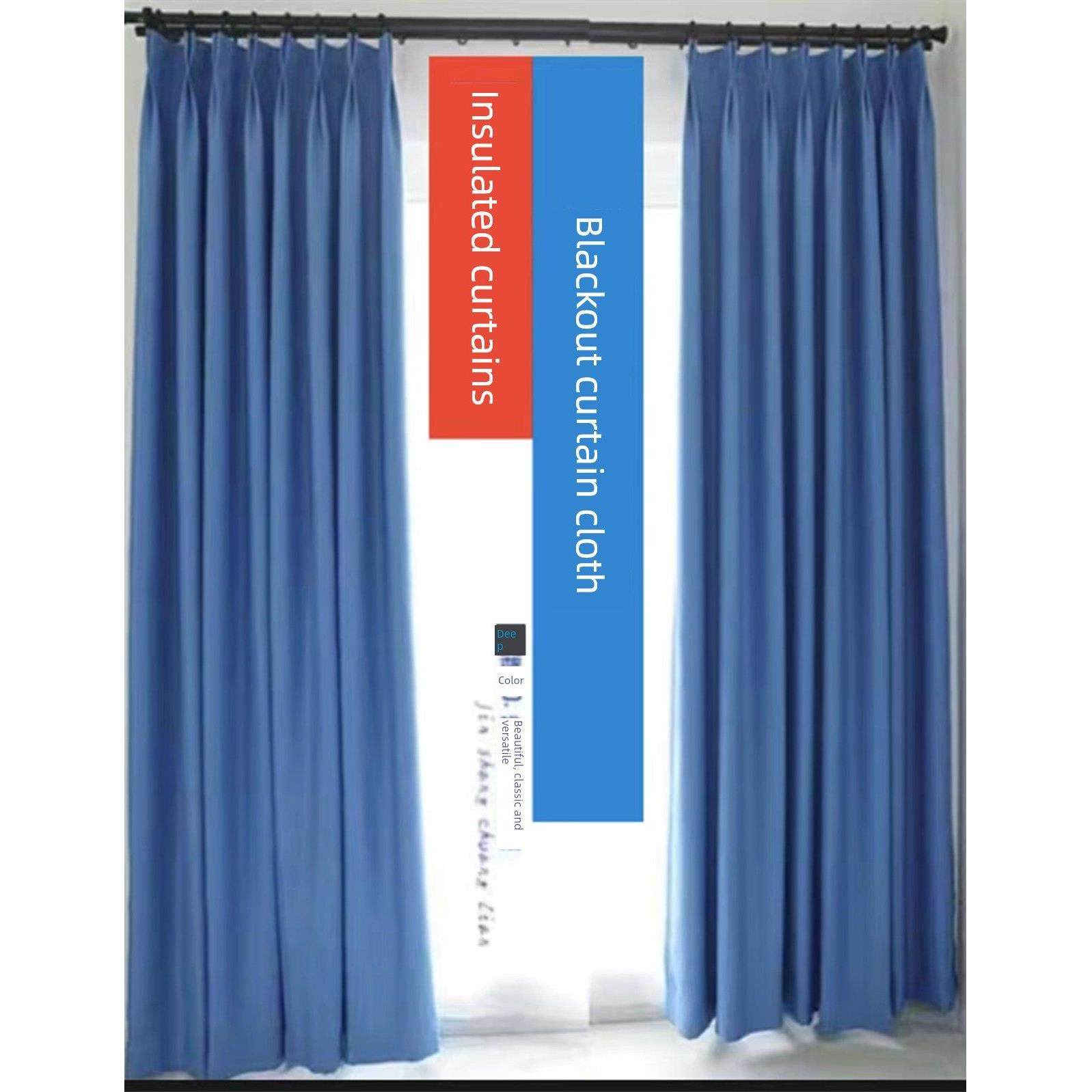 医院办公室窗帘面料纯色遮光阳台防晒定制简单学校蓝色窗帘成品,居家布艺,定制窗帘,淘宝优惠券,粉丝福利购,淘宝优惠卷