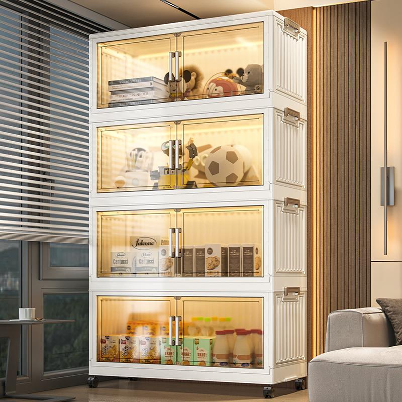 特大80cm收纳柜子多层收纳柜宝宝衣柜婴儿衣服整理柜可折叠置物柜