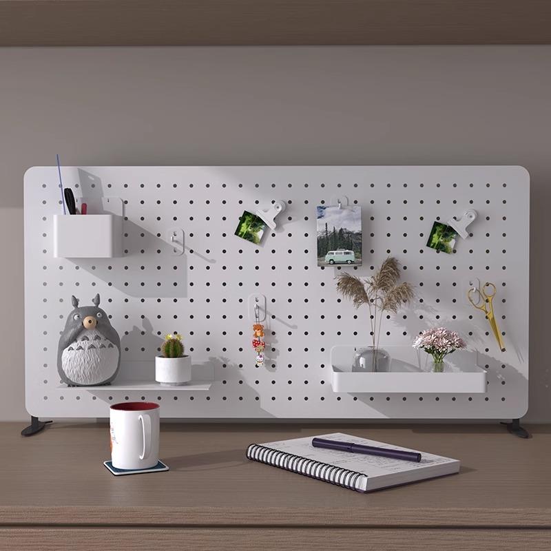 洞洞板置物架家用图书馆书架专用多功能收纳挂件仓储货架侧边配件