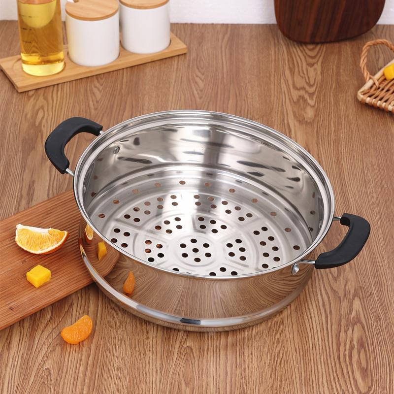 加厚不锈钢蒸架凹口蒸笼宿舍辅食锅雪平锅笼屉小号家用蒸锅蒸格