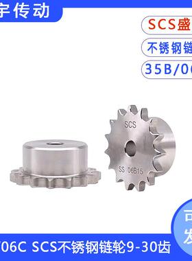 35B不锈钢齿轮 盛天SCS3分06C 304不锈钢链轮9 10 11 12 13-30T齿