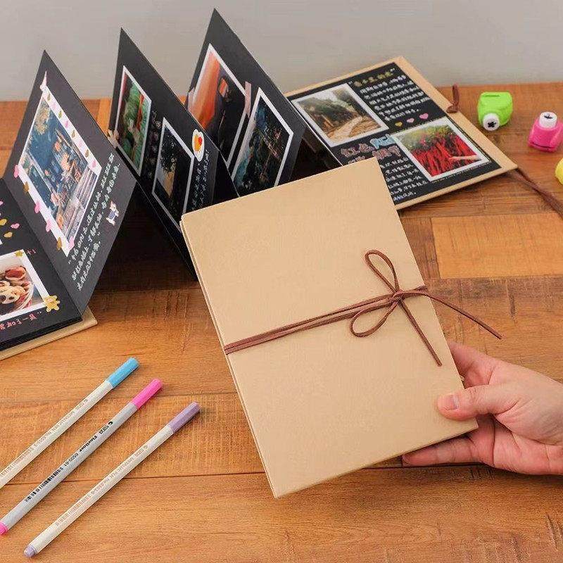 手风琴折叠本立体书diy情侣自制手工毕业纪念册生日礼物折页相簿