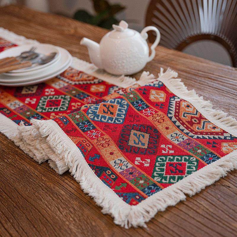 覆古摩洛哥风格桌旗桌垫餐桌布红色家居装饰茶几电视柜盖布民族风,居家布艺,桌旗,淘宝优惠券,粉丝福利购,淘宝优惠卷