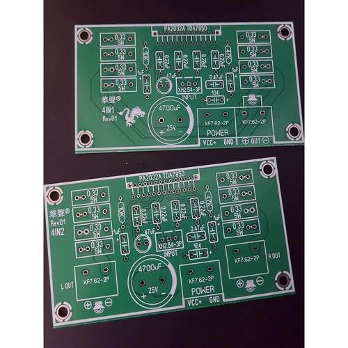 4路x75W场效应功放TDA7850,PA2030A,TDA7388,PAL010A通用PCB空板