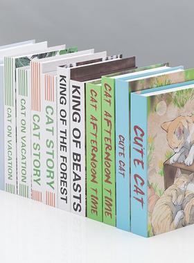 儿童绘画 画类假书彷真书摆件样板间道具模型书套幼儿园创意摆设