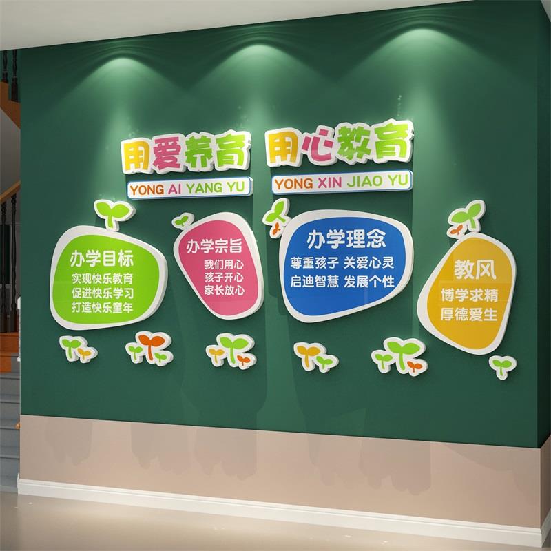 幼儿园墙面装饰环创办理念主题成品大厅走廊托管班形象文化机构