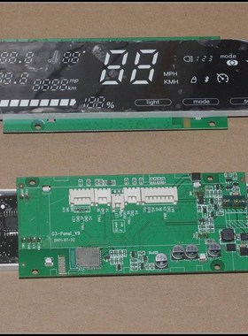 拆机返修显示板 好像是电动车上的显示屏 BK3432 蓝牙控制板