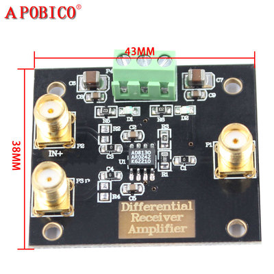 AD8130差分接收放大器模块 低噪低失真 高共模抑制比 差分转单端