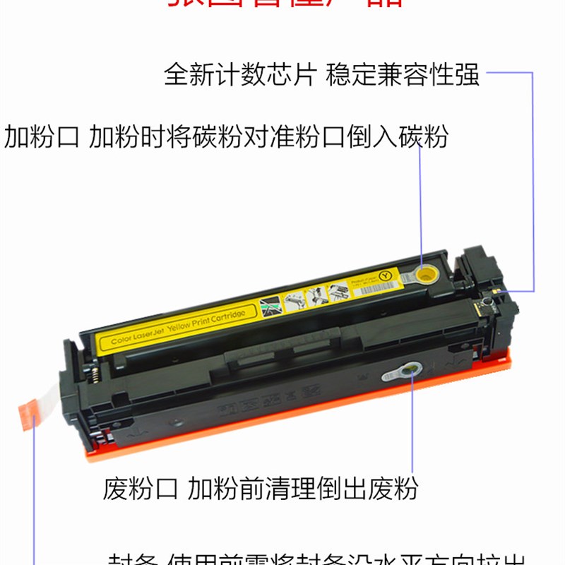 铭印适用惠普M180硒鼓HPM154a M181fw M180n 204A CF510a彩色墨盒