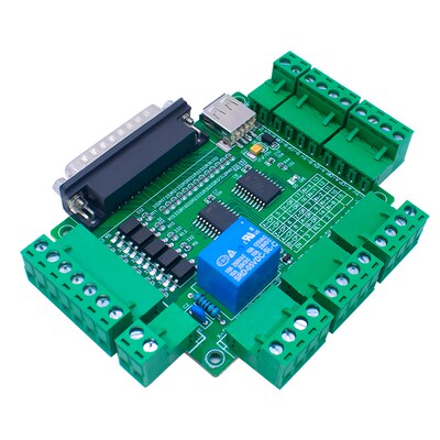 MACH3 5轴雕刻机接口板CNC接口绿色小精灵带光耦隔离送usb供电线