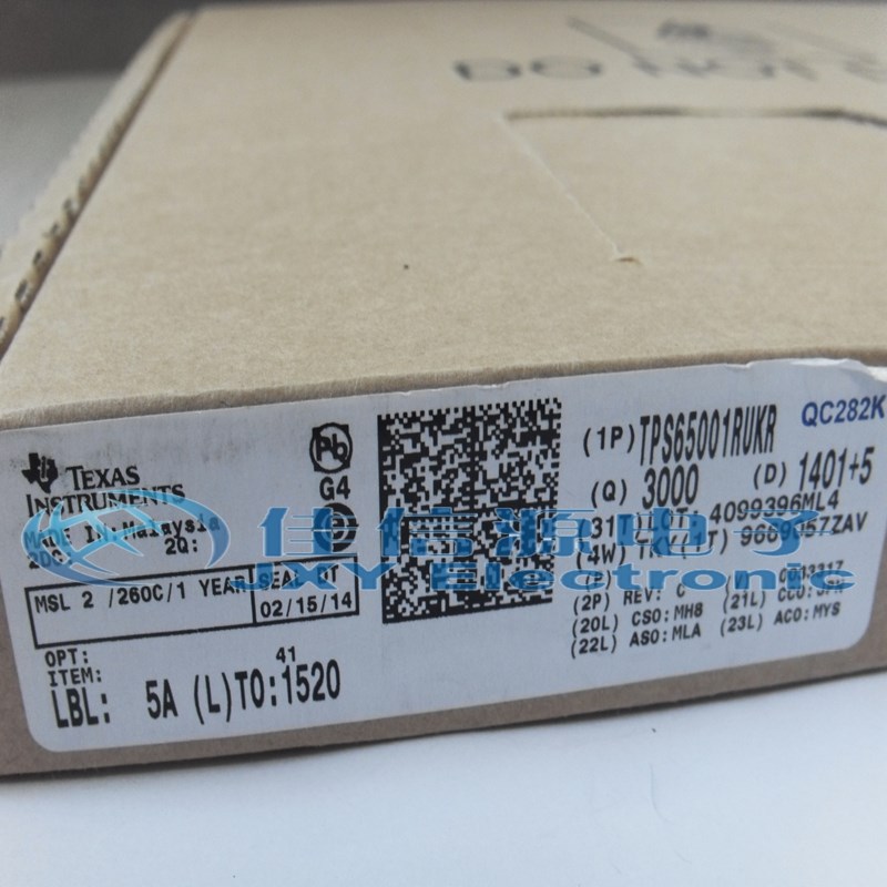 【佳信源】TPS65001RUKR IC CONV STPDWN 2.25MHZ DL 20WQFN 原装