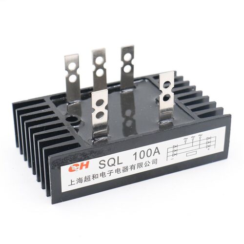 SQL-80A 100A 1600V三相整流桥带散热器 三相桥式整流器60*100mm