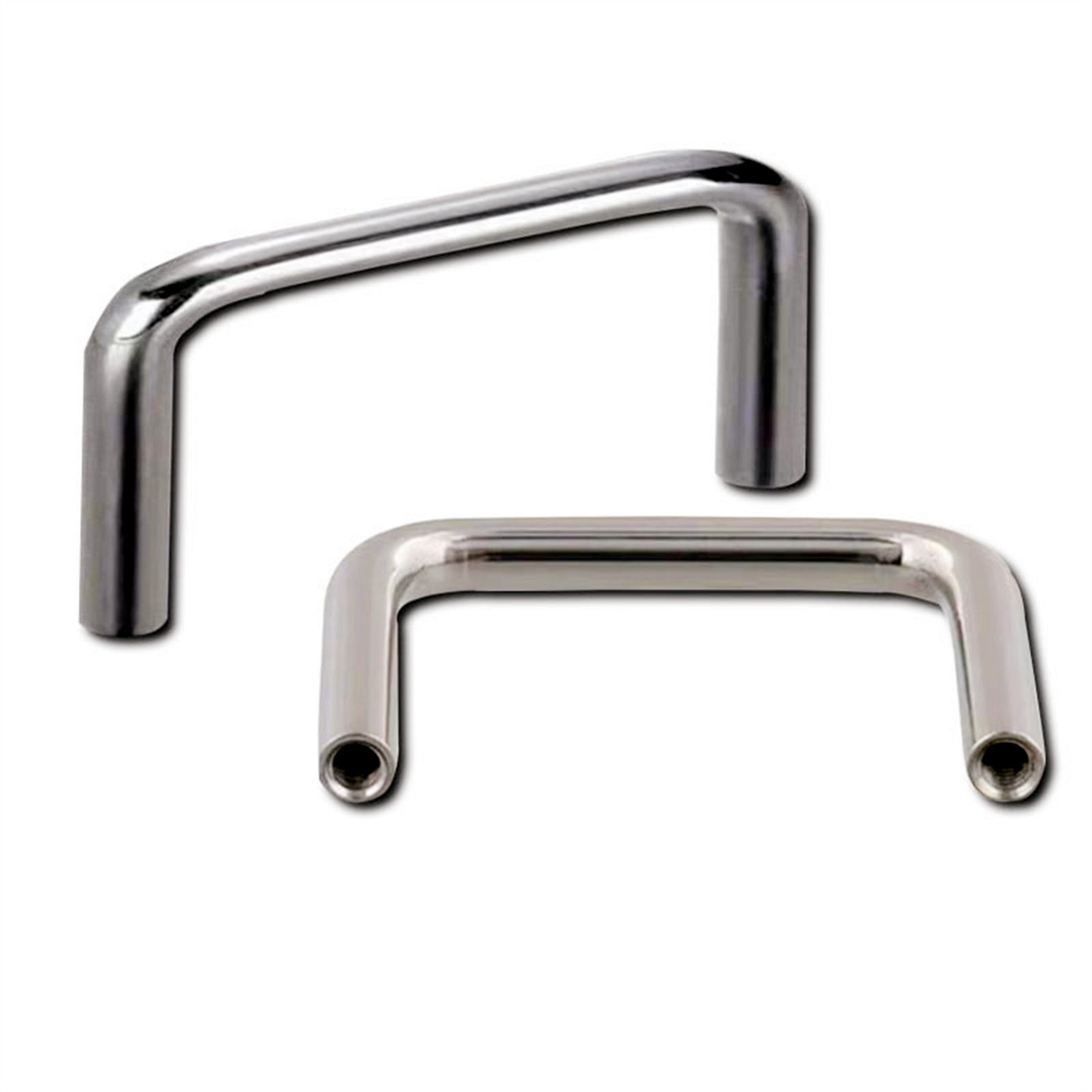 XAC16/17-L90 锌合金把手孔距90镀亮铬工业方形门拉手AKL14-100