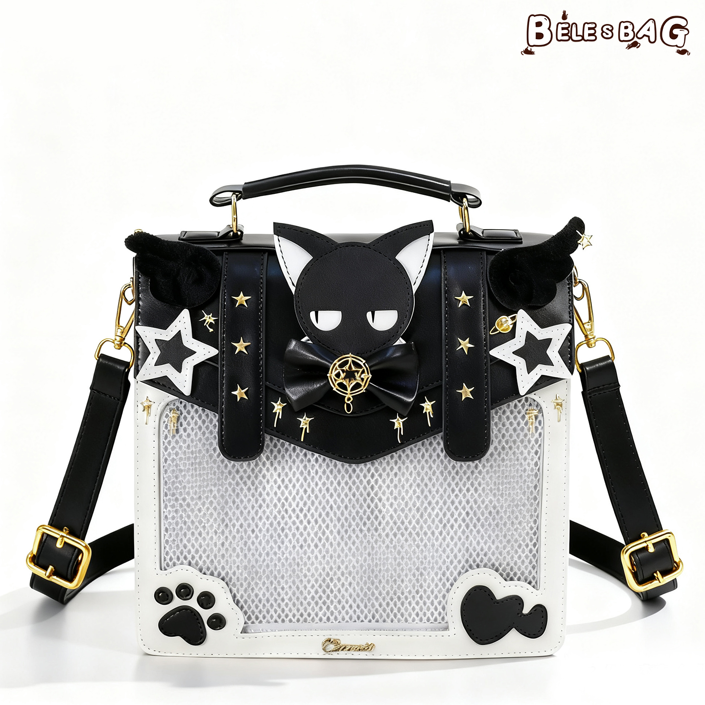 BELE2025新款原创设计星翼喵双肩斜挎手提包女士时尚小众包包