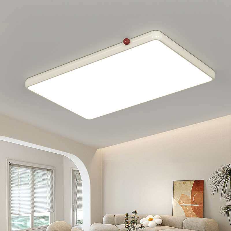 全光谱奶油风卧室灯法式小奶豆护眼儿童房间灯简约超薄吸顶灯具