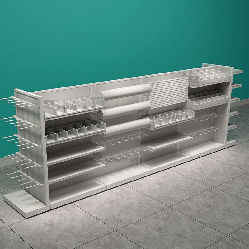 简约双面中岛货架宠物店陈列精品店通用可调节层架家居百货展示架