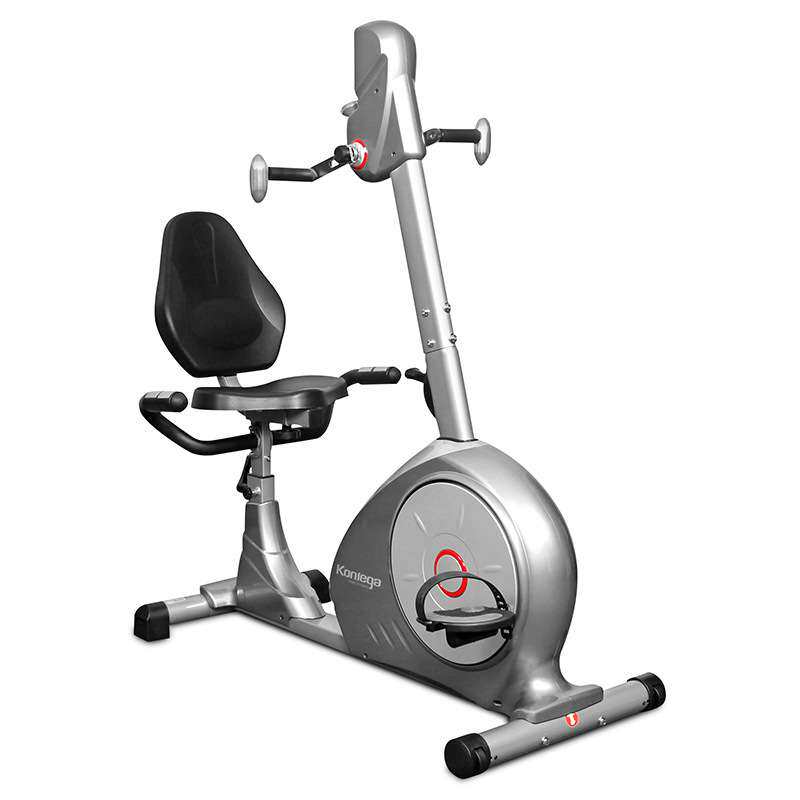 康乐佳 K8602R卧式健身车家用动感单车中老年人手脚共用训练器械