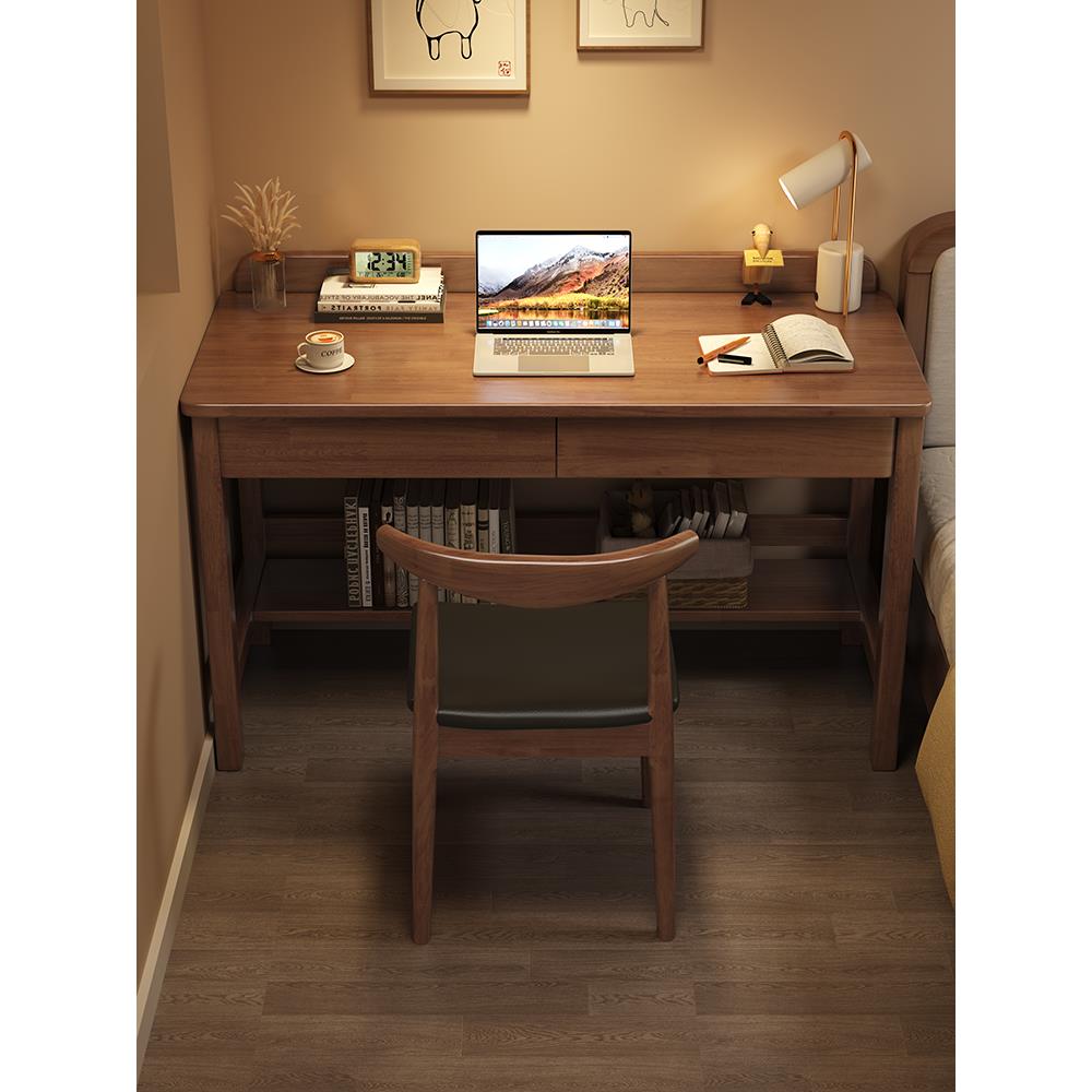 新疆包邮实木书桌卧室电脑桌学生学习桌家用现代简约办公桌书房成