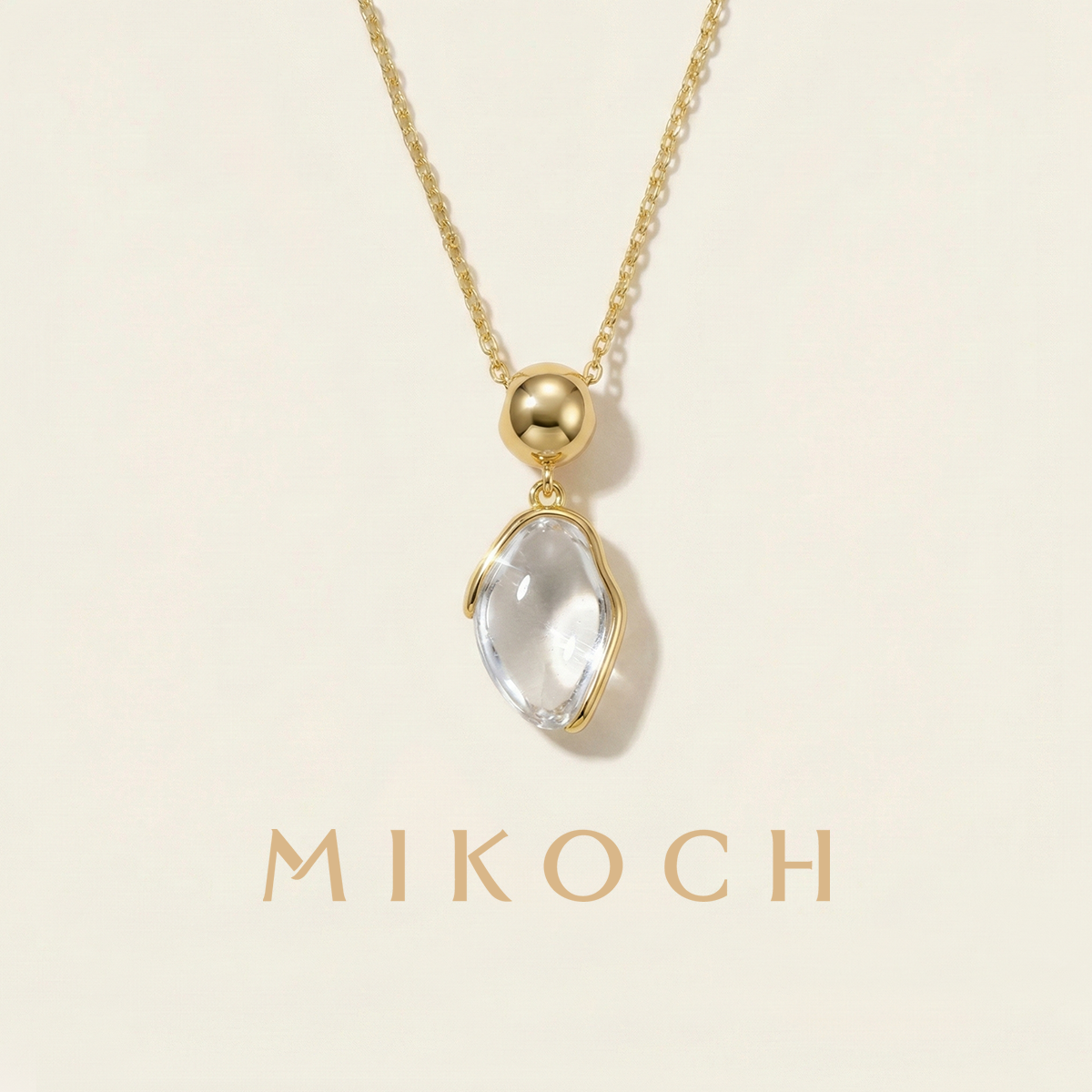 MIKOCH白水晶项链925银镀金锁骨链女2025高级感轻奢小众配饰,饰品/流行首饰/时尚饰品新,银饰项链,淘宝优惠券,粉丝福利购,淘宝优惠卷