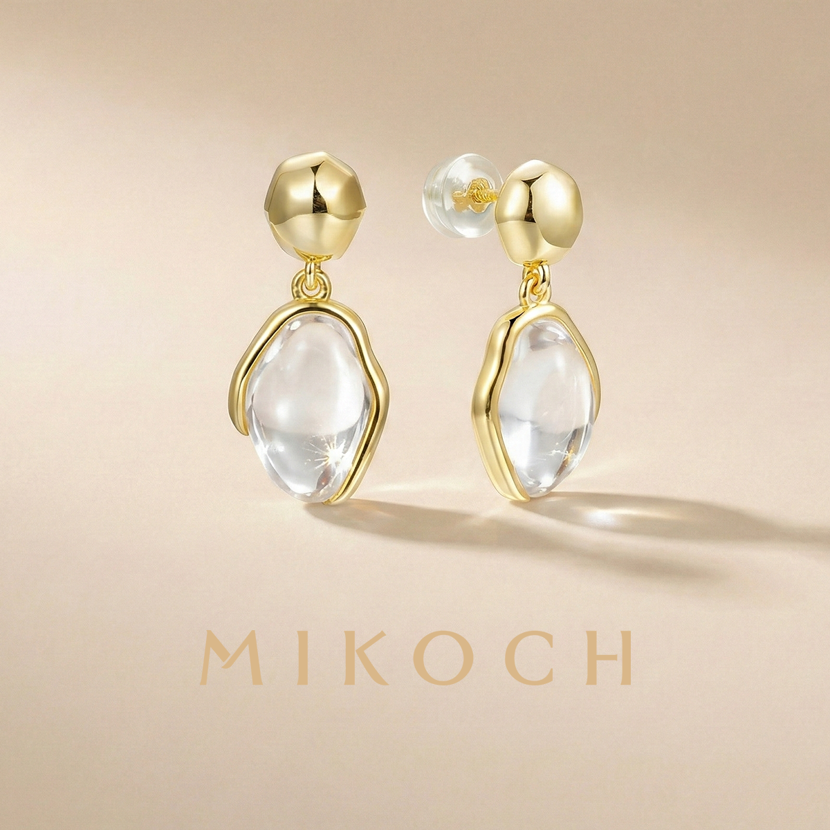 MIKOCH白水晶耳钉女款2025高级感轻奢小众配饰复古文艺耳饰,饰品/流行首饰/时尚饰品新,耳钉,淘宝优惠券,粉丝福利购,淘宝优惠卷