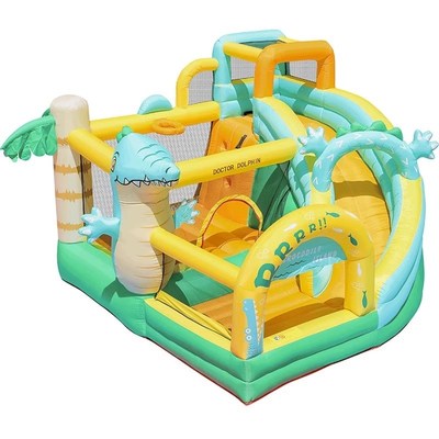 博士豚鳄龙儿童充气城堡室内小型蹦蹦床室外大型滑梯淘气堡