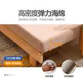 实木沙发床小户型客厅现代经济型单推拉两用沙发