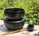 陶瓷电陶炉煮茶器煮茶壶分茶器五朵金复古黑茶具装 干泡利友