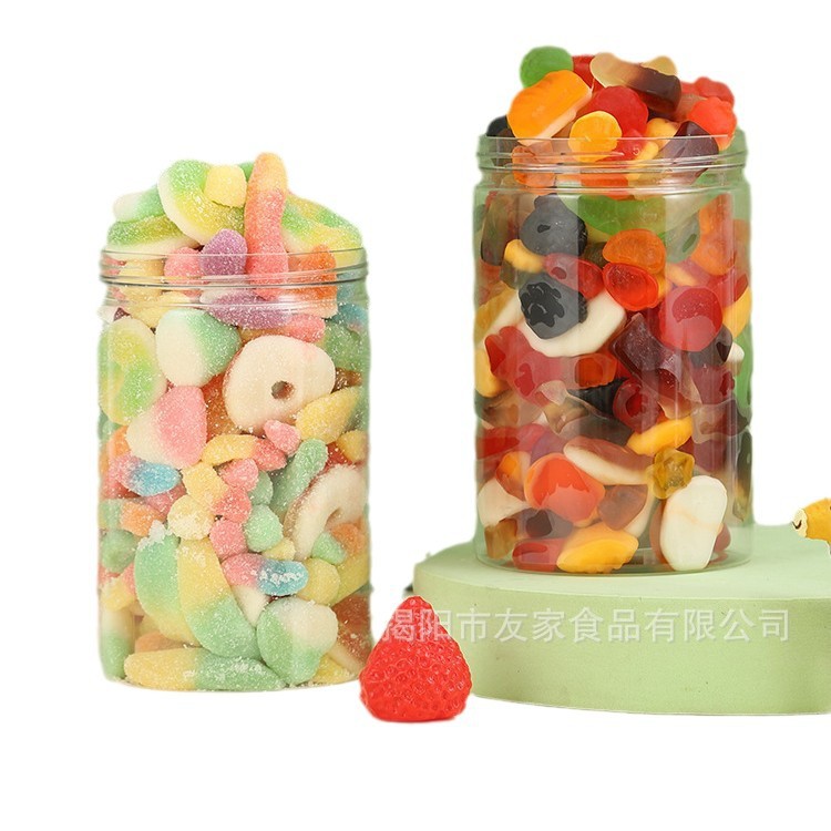 【多种形状】网红酸砂涂油水果味软糖QQ糖混合Q弹果汁橡皮糖零食