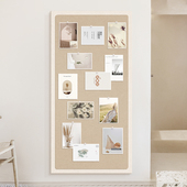 级感照片墙装 饰相框免打拍立得墙上相册墙相片墙毛毡板