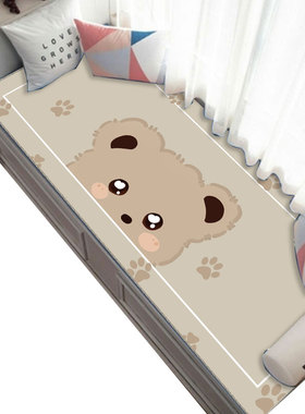 卧室卡通萌趣飘垫卧室床边时尚卡通风格卧室毯子加厚绒面飘垫