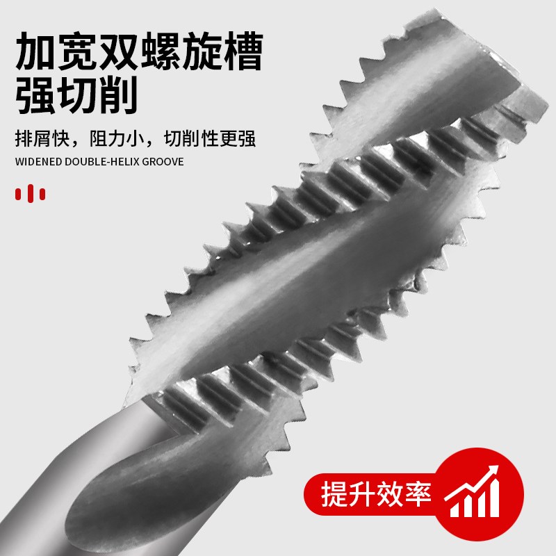 螺旋机用丝锥六角柄手电钻丝锥丝攻不锈钢304直槽攻丝钻头