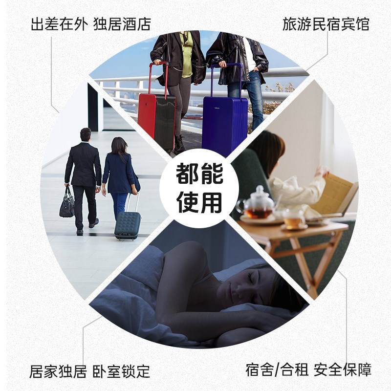 阻门器安全女生独居酒店顶门防盗狼防风家用报警器门阻门堵抵门挡