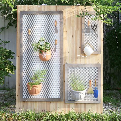 防腐木挂架花架花盆吊架壁挂户外花园铁艺墙上花盆阳台窗台置物架