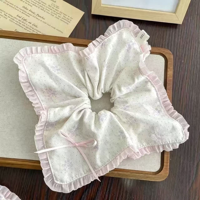 韩系甜美纯欲蕾丝蝴蝶结大肠发圈