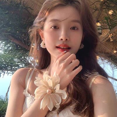 韩系白花珍珠韩系发大朵花瓣设计