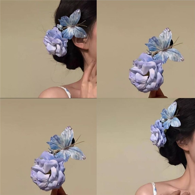 蝶恋花早春氛围立体感蝴蝶发夹女