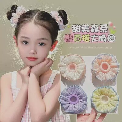 森系蕾丝甜美女童小肠发圈