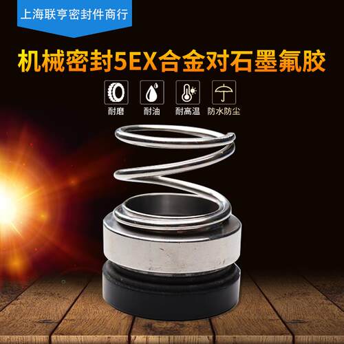 机械密封5EX-20/22/25/28/30/35/40/45/50/55合金对石墨氟胶